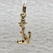 14K Yellow Gold Anchor Charm