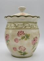 Cheri Blum for 222 Fifth Cheri's Roses Ceramic Canister with Lid 8.5"