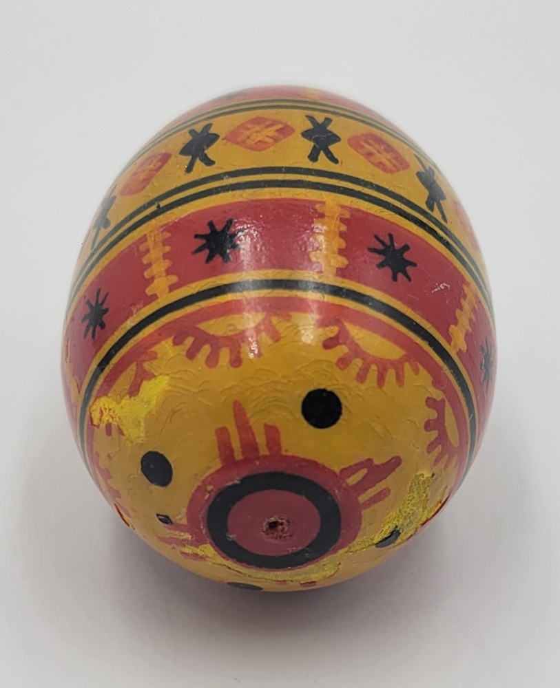 Vintage Hand Painted Ukrainian Pysanky Easter Egg - Red & Black ...