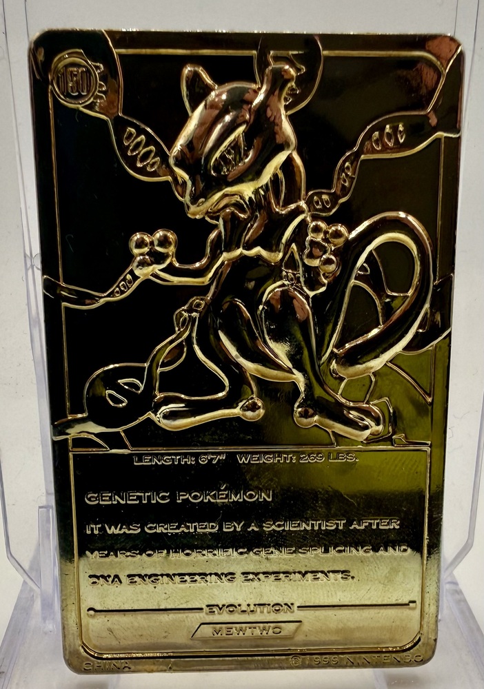 burger king gold pokemon cards mewtwo Plated Card Pin Opening ALL 6 Pokemon Burger