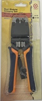 HT-500R Professional Dual-Modular Plug Crimping Ratchet Tool W/Cable Stripper