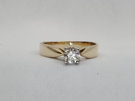 14 Karat Gold Diamond Solitaire Engagement Ring