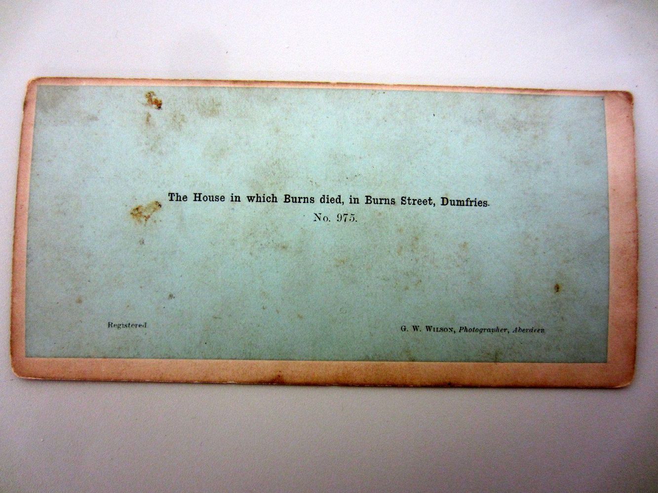Vintage Stereoscope Cards Photo G W Wilson Scotland Robert Burns Vintage Stereoscope Cards Photo G W Wilson Scotland Robert Burns