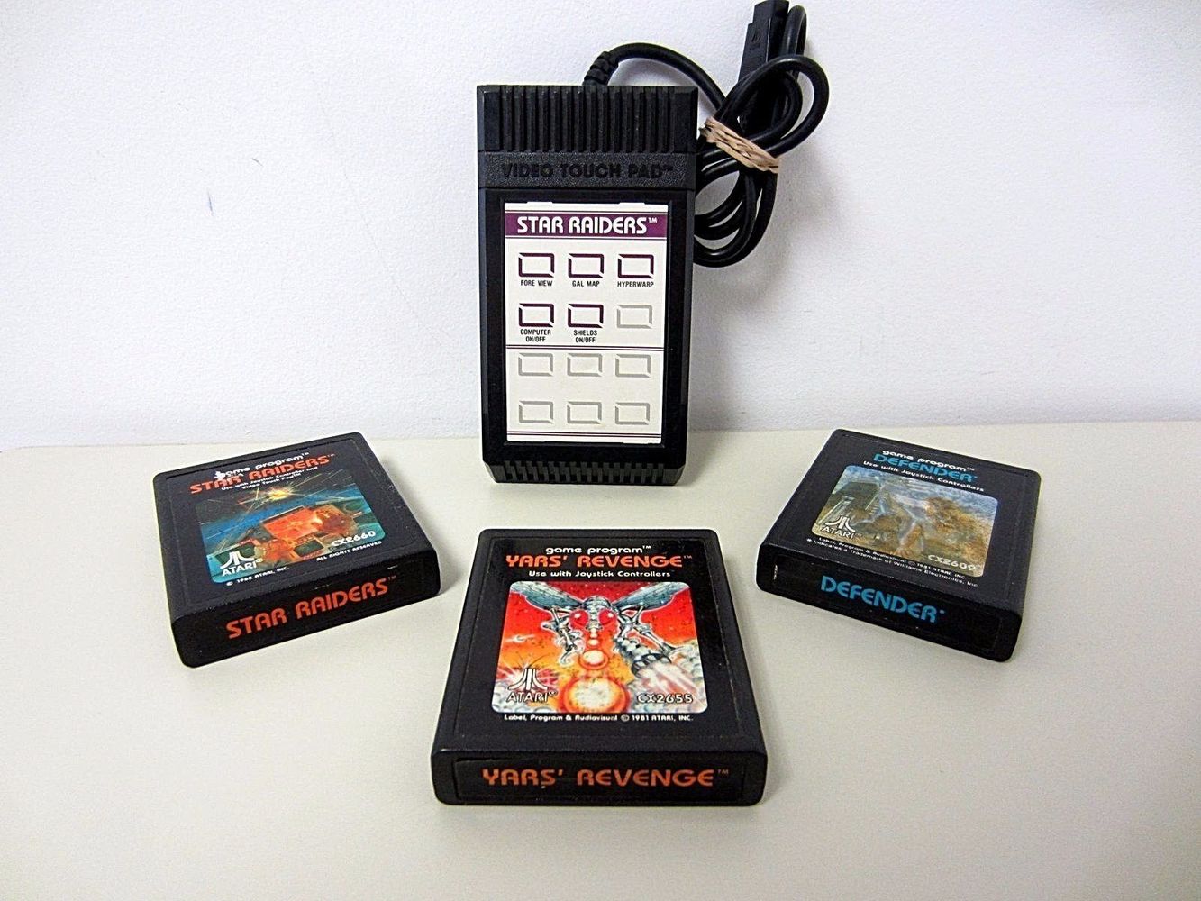 Vintage ATARI 2600 Games + Touch Pad Star Raiders Defender Yars Revenge