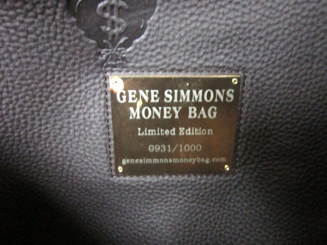 Gene Simmons MONEY BAG Dark Brown Leather Large Satchel Limited Edition