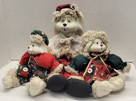 Vintage House of Lloyd Around the World Christmas Bunny Shelf Sitters