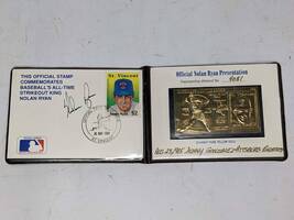 Baseball's All-Time Greats 1989 ~ Nolan Ryan's Strikeout #4051 23K Gold Stamp