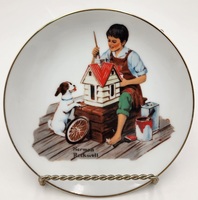 The Norman Rockwell "A Dollhouse for Sis" Collector's Plate 1984