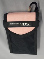 NINTENDO DS NYLON CLIPPED CARRYING CASE - BLACK & PINK