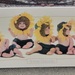 Vintage 1999 Anne Geddes Sunflower Babies Plaque Mount Print 31.5"x11.75"
