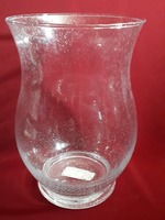 Decorative textured glass vase 10"